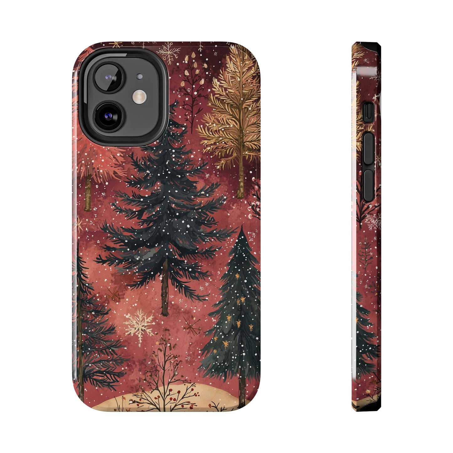 Rustic Red Winter Forest - iPhone Series Case