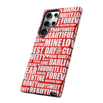 Valentine's Love Typography Samsung Galaxy Case