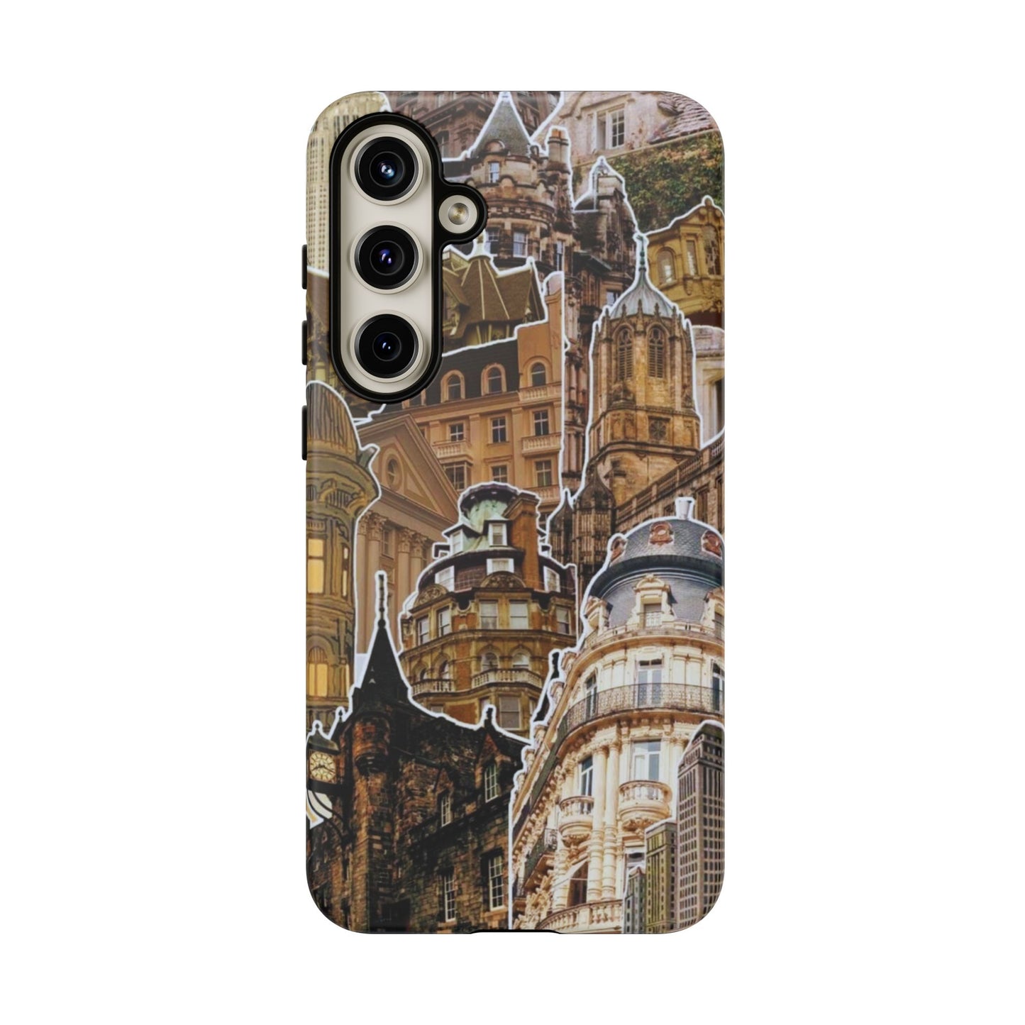 Vintage Architectural Collage Samsung Galaxy Case – Tough Dual-Layer Protection with Matte Finish