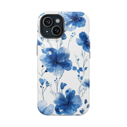 Ethereal Blue Blossoms iPhone Case