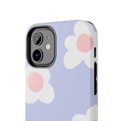 Retro Daisy Pastel Tough iPhone Case – Durable Design with Soft Matte Finish