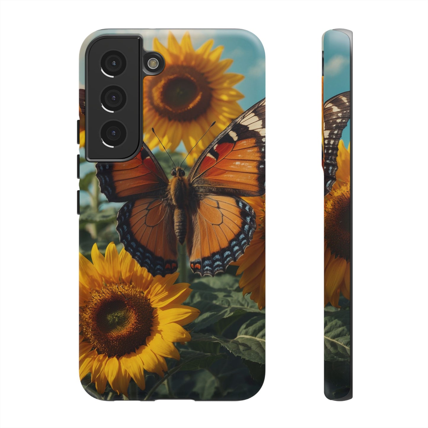 Vibrant Butterfly & Sunflower – Samsung Galaxy Case