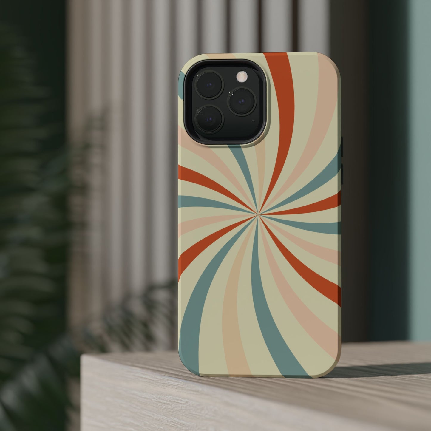 Retro Swirl MagSafe iPhone Case – Durable, Vintage-Inspired Design with Dual-Layer Protection