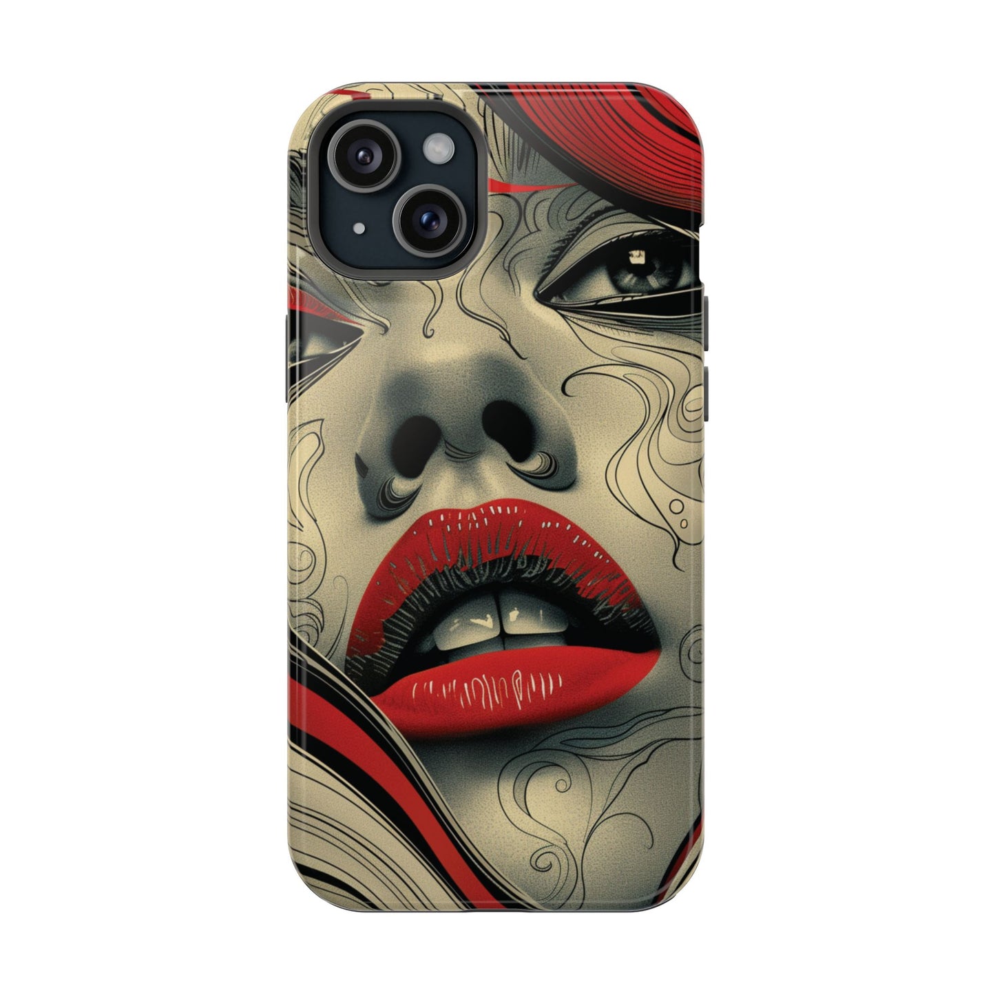 Bold Beauty Red Lips iPhone Case