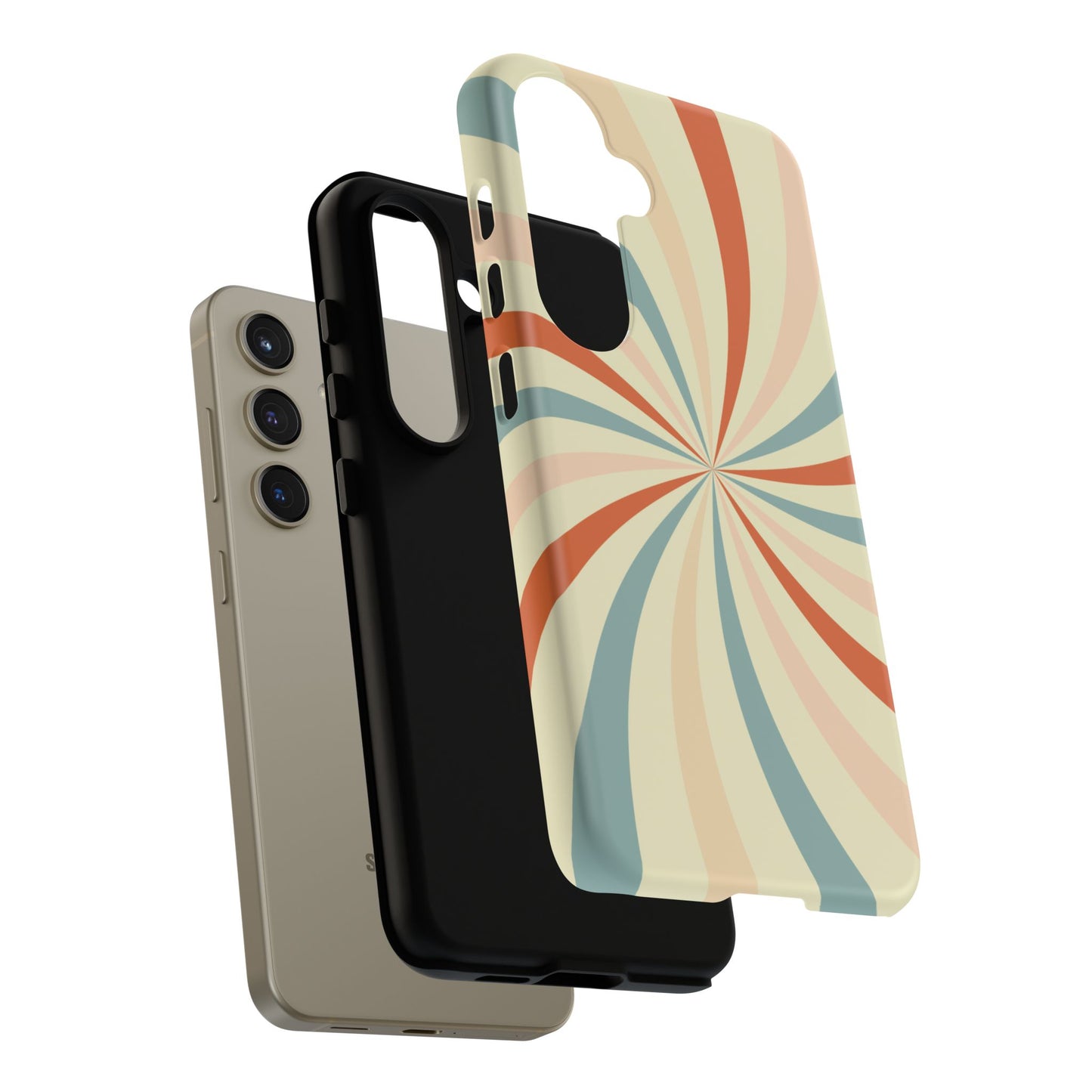 Retro Swirl Samsung Galaxy Case – Durable, Vintage-Inspired Design with Dual-Layer Protection