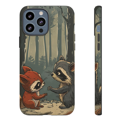 Whimsical Woodland Raccoons Phone Case