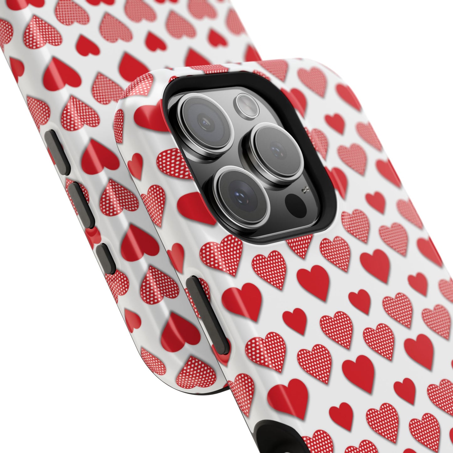 Red & Polka Dot Hearts MagSafe Case