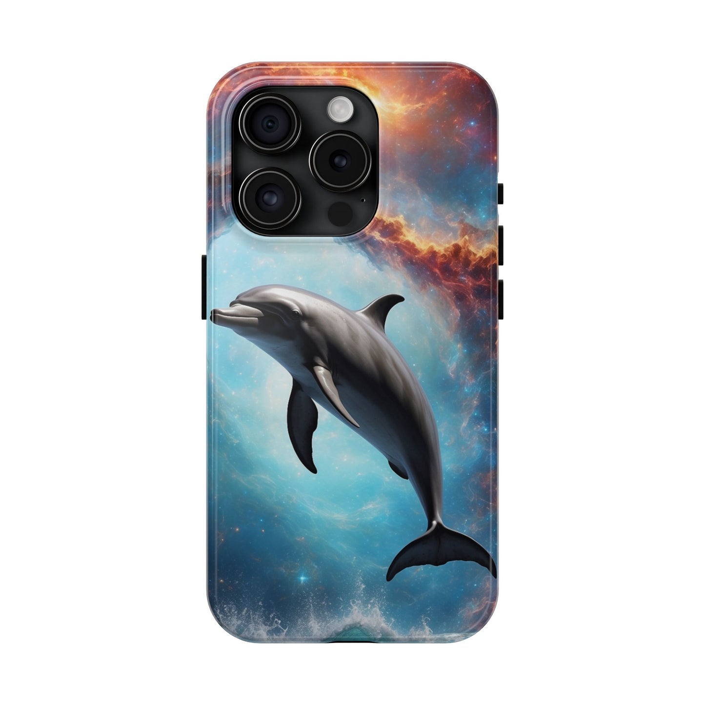 Cosmic Dolphin Space Vibes - iPhone Case