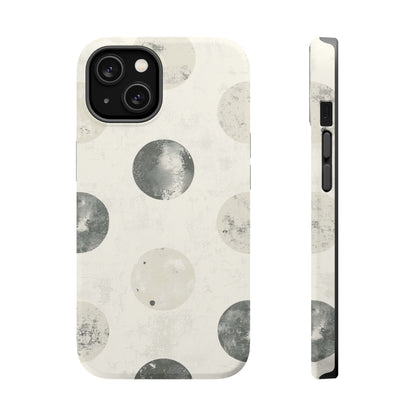 Vintage Polka Dot MagSafe iPhone Case - Neutral Retro Protective Cover