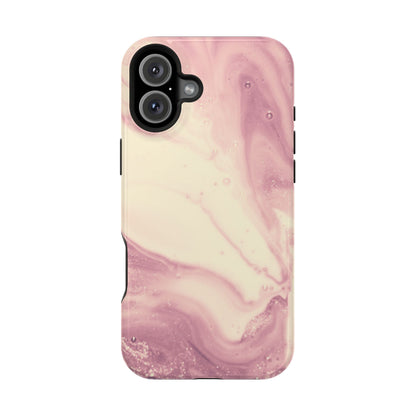 Blush Marble Glow – MagSafe Case with Pink & Rose Gold Marble Design