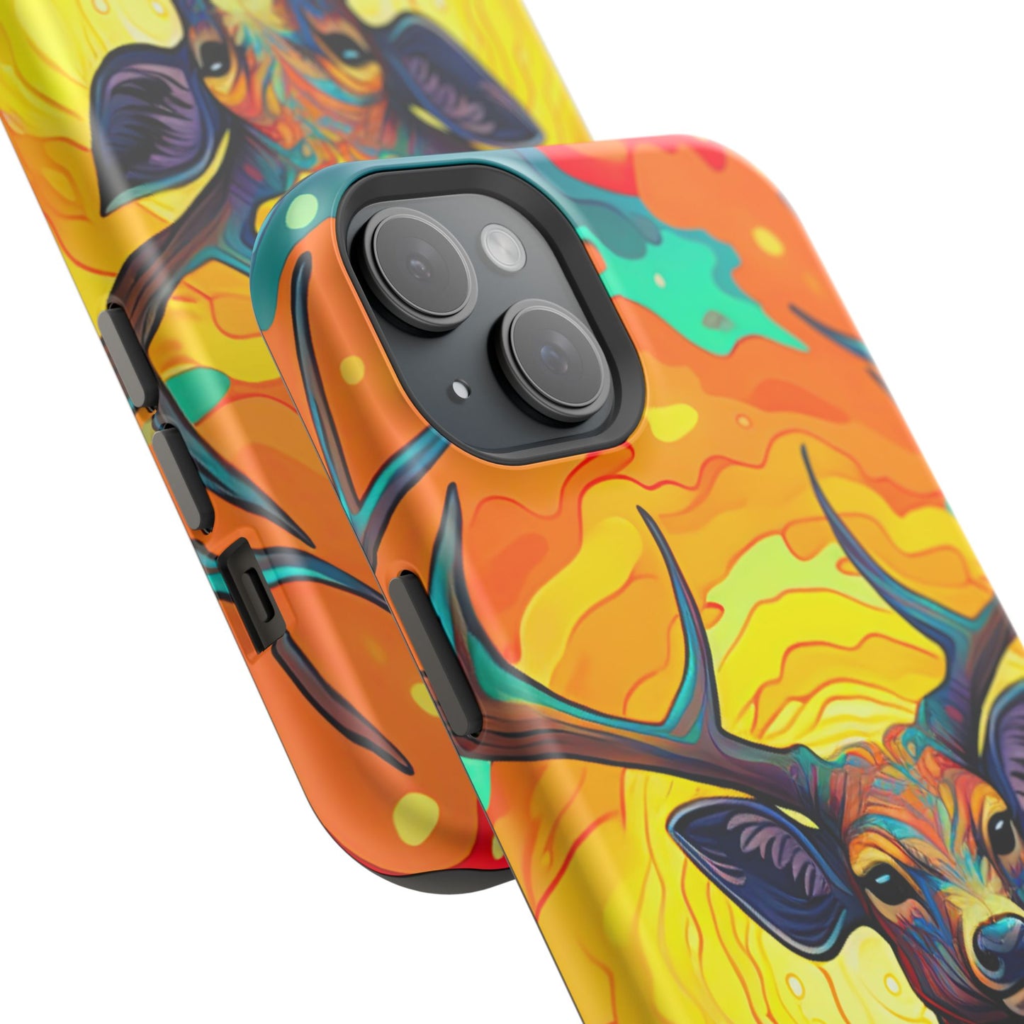 Vibrant Stag in Bloom – MagSafe iPhone Case