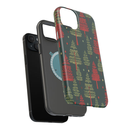 Retro Christmas Trees Pattern -  MagSafe iPhone Series Case