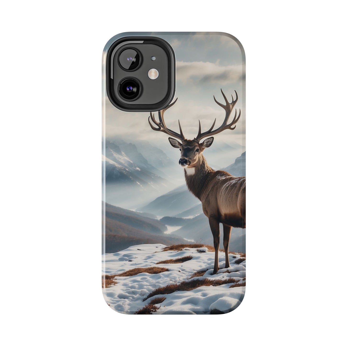 Alpine Majesty: Stag in Snow – iPhone Case