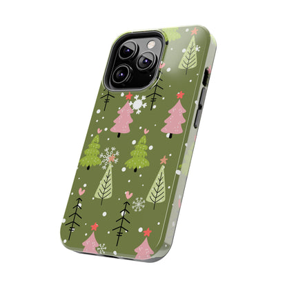 Whimsical Christmas Tree Pattern – iPhone Series Case