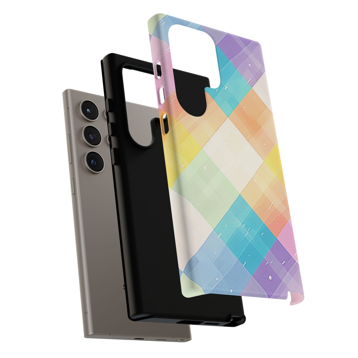 Pastel Plaid Watercolor iPhone Case - BOGO Cases