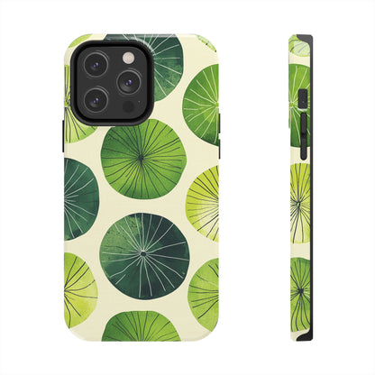 Watercolor Lily Pads iPhone Case – Shockproof, Matte Finish, Dual-Layer Protection