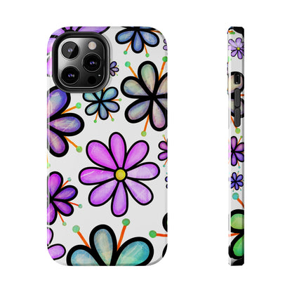 Whimsical Lavender Floral iPhone Case – Ultra-Slim, High-Gloss Finish