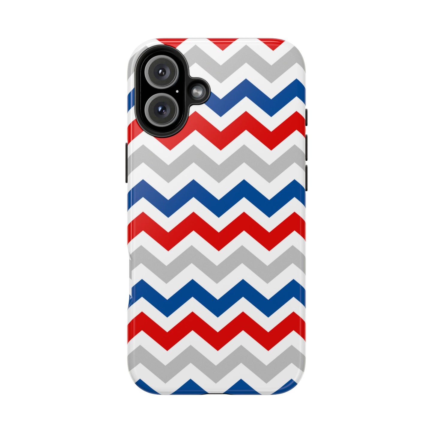 Patriotic Red, White & Blue Chevron – Geometric iPhone Case