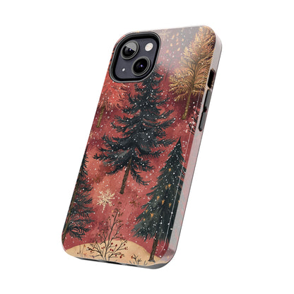 Rustic Red Winter Forest - iPhone Series Case