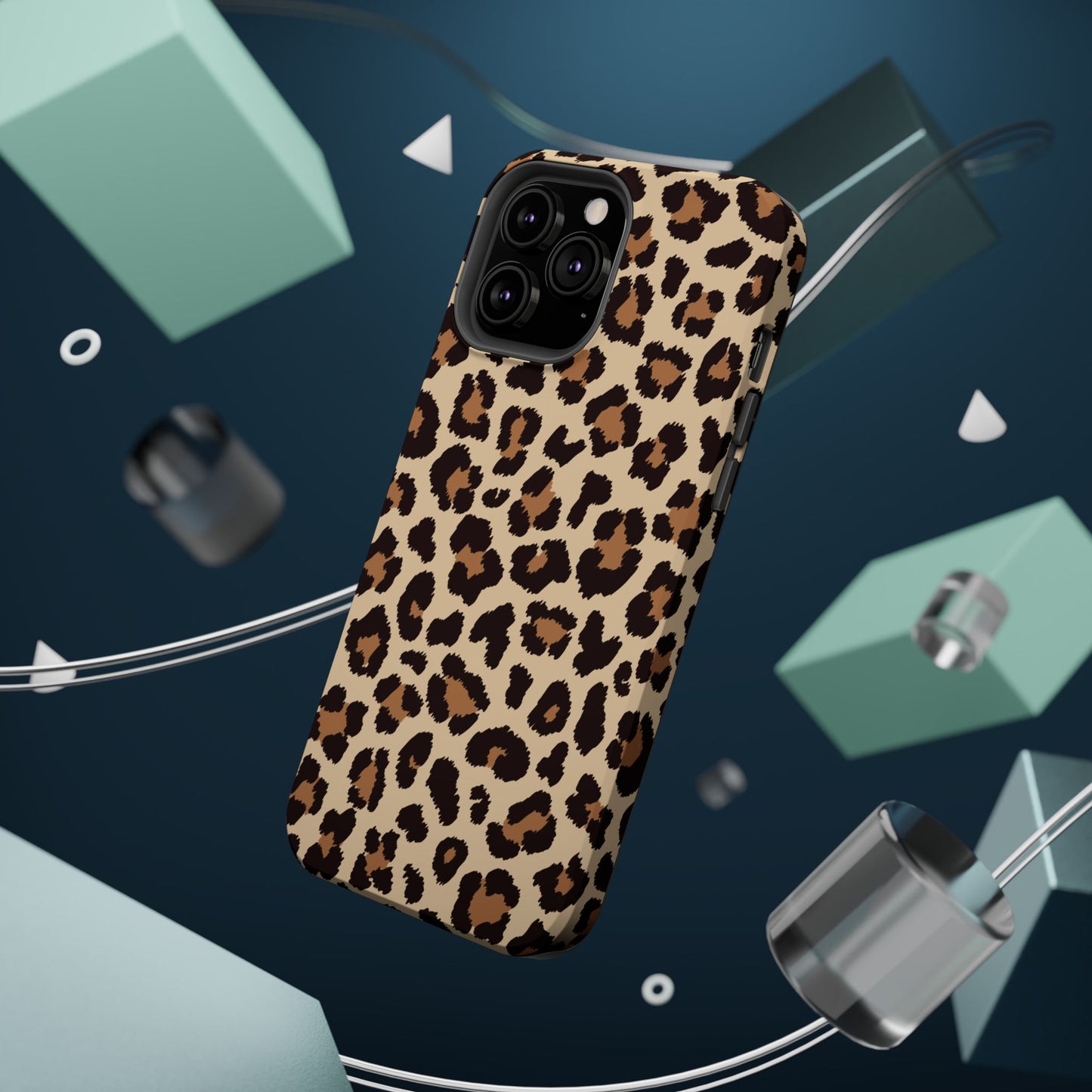 Wild Leopard Print Tough MagSafe iPhone Case – Bold Animal Pattern Design with Dual-Layer Protection