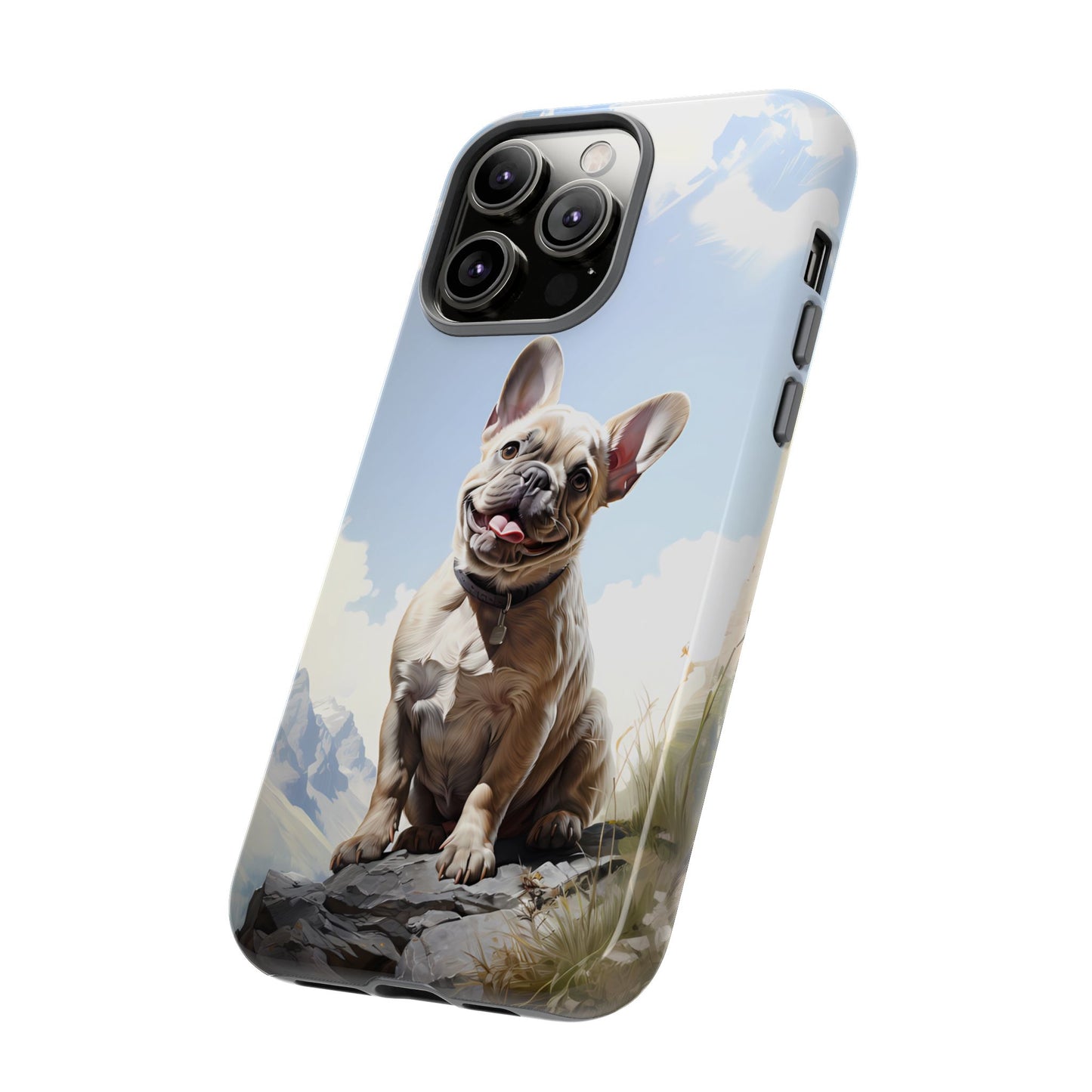 Frenchie iPhone Samsung Galaxy Phone Case! French Bull Dog Standing Proudly. Extremely Tough & Durable With Dual Layer Protection.