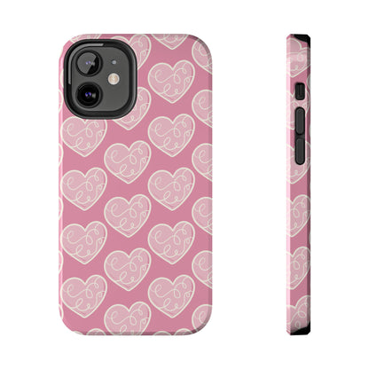 Soft Pink Hearts – iPhone Case