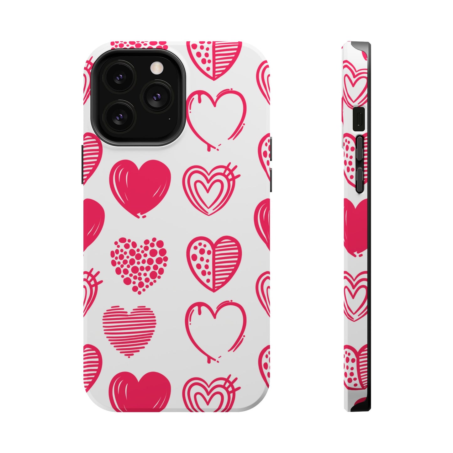 Funky Pink Hearts – MagSafe iPhone Case