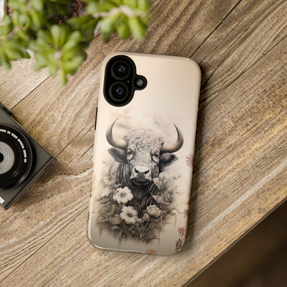 Rustic Cow Case | Floral Western Farmhouse Design