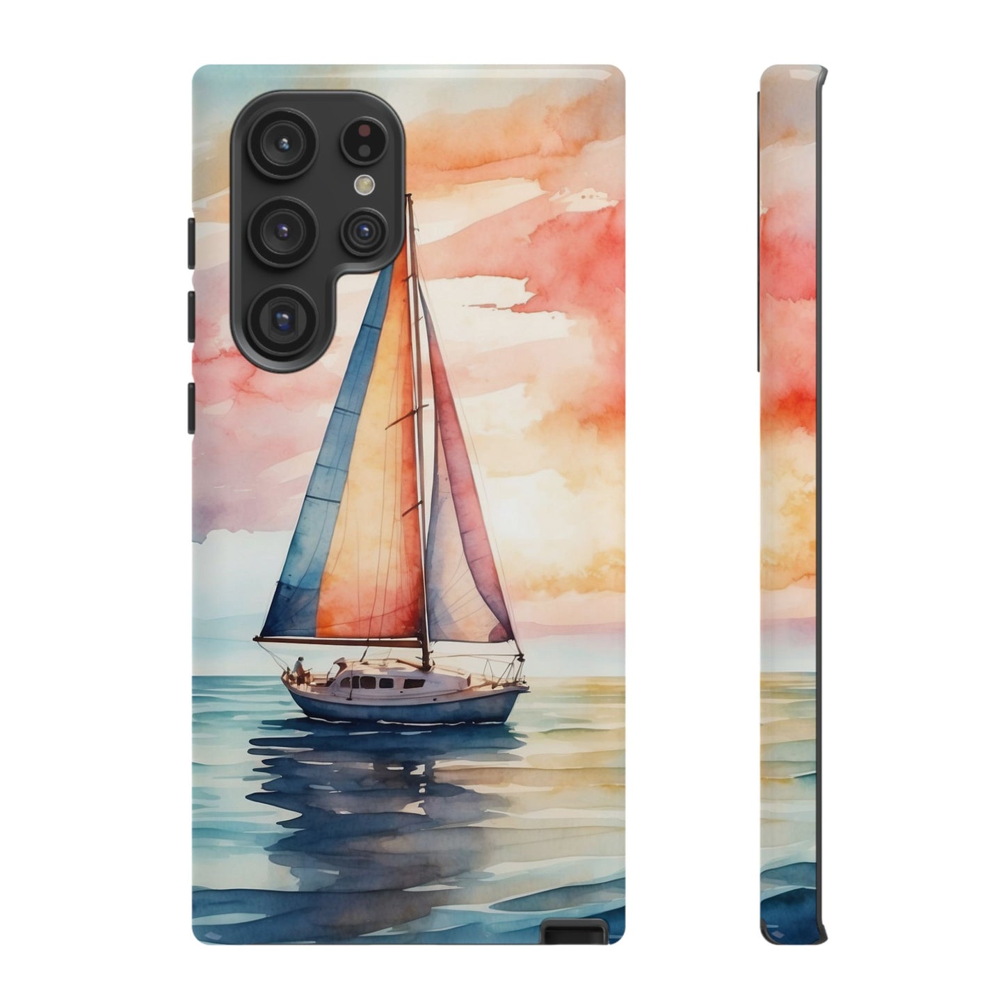 Sailboat Sunset Samsung Galaxy Case – Vibrant Watercolor Design