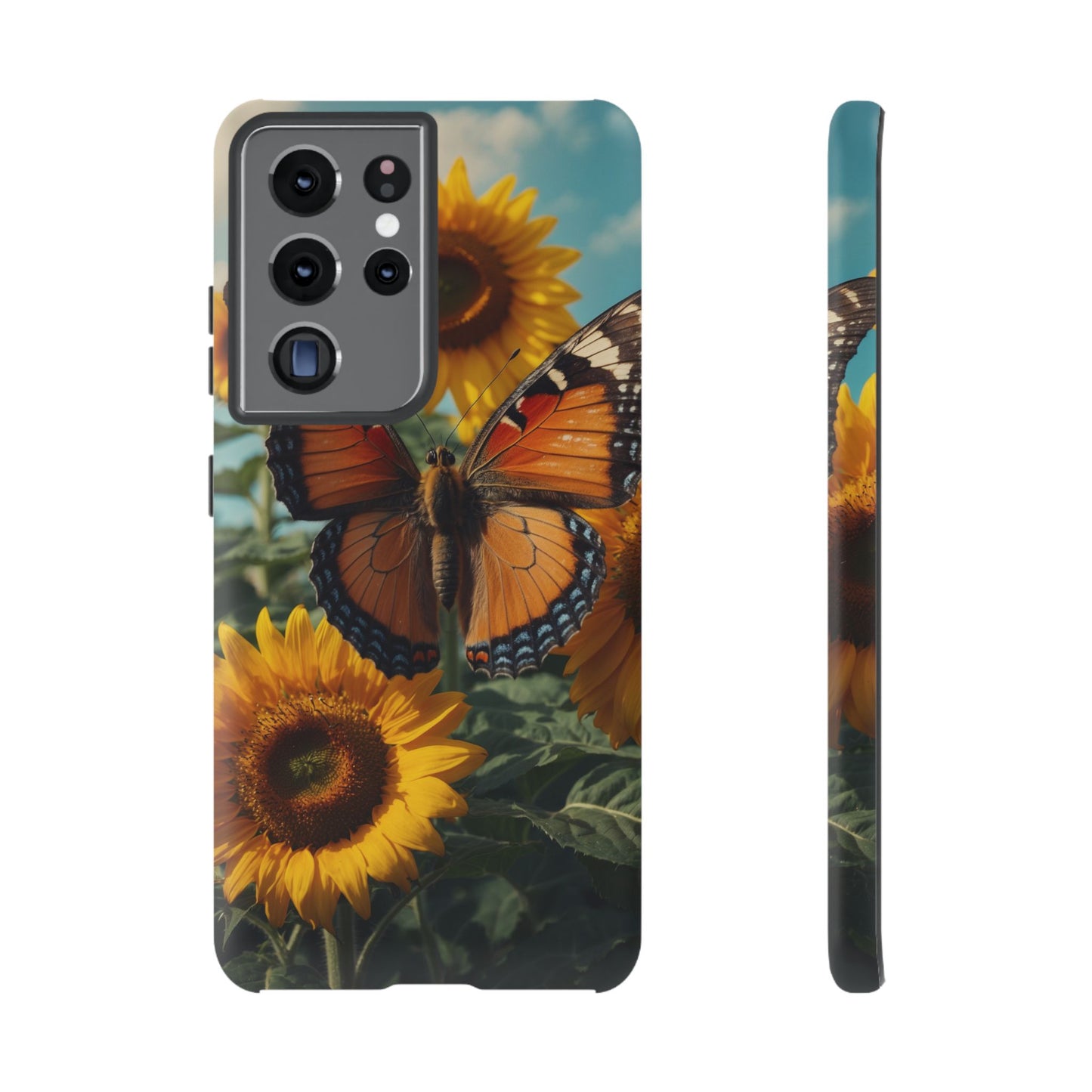 Vibrant Butterfly & Sunflower – Samsung Galaxy Case