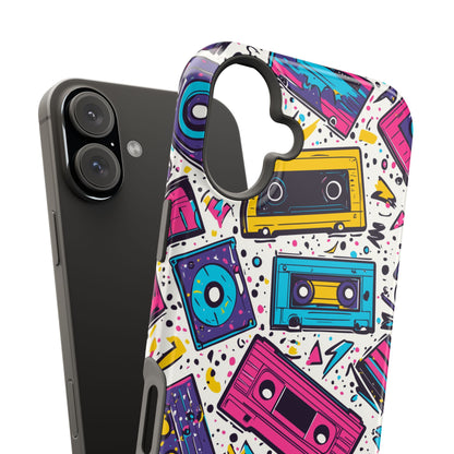 Retro Cassette Vibes Tough MagSafe iPhone Case – Bold 80s Tape Design, Shockproof Protection