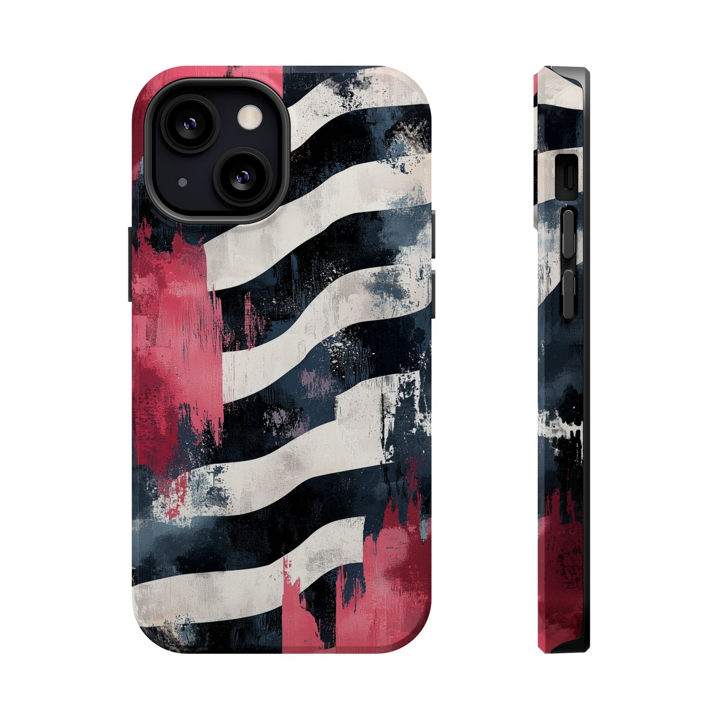 MagSafe iPhone Case: Blood Zebra – Bold Red & Black Pattern