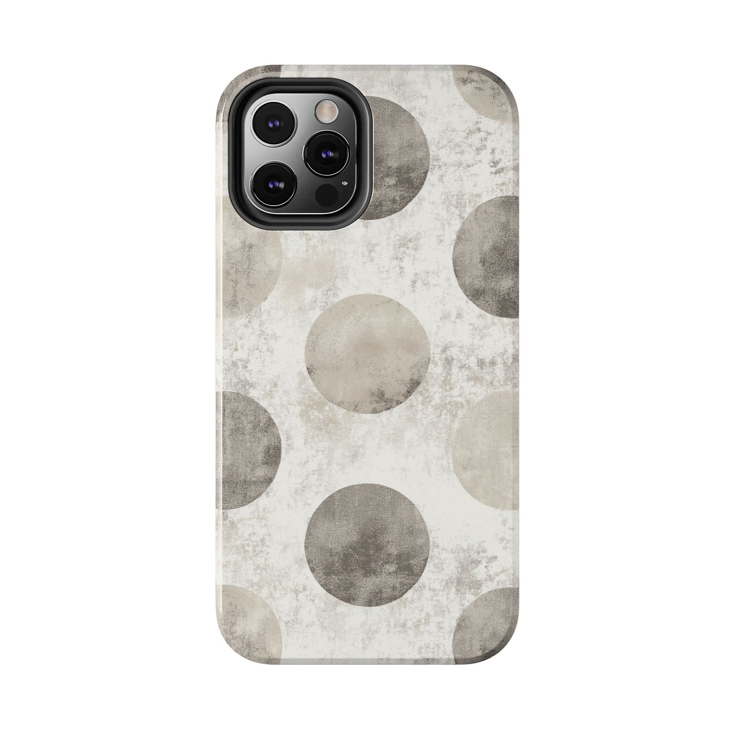 Vintage Polka Dot iPhone Case - Minimalist Neutral Protective Cover