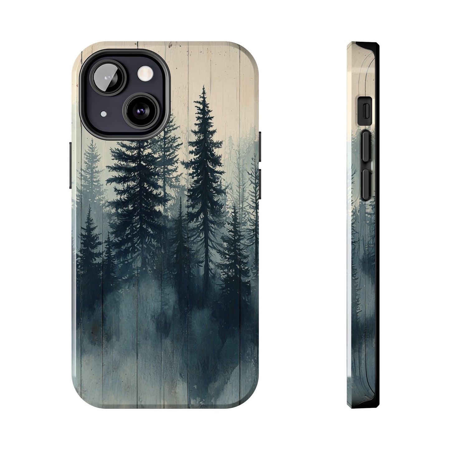 Misty Forest Wood iPhone Case - Nature-Inspired Protective Cover