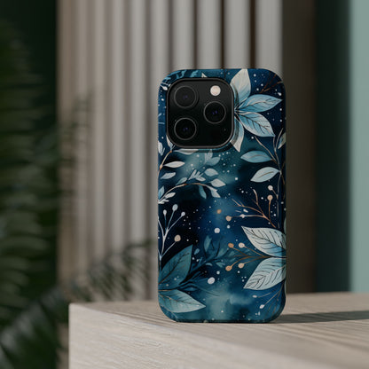 Midnight Frost Botanical – MagSafe iPhone Case