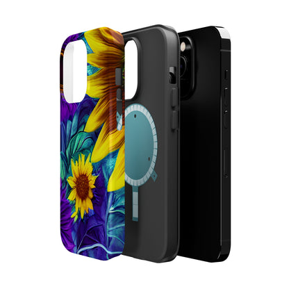 Purple & Gold Sunflower Dream - MagSafe iPhone Series Case