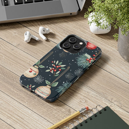 Elegant Christmas Ornaments and Pine - iPhone Series Case