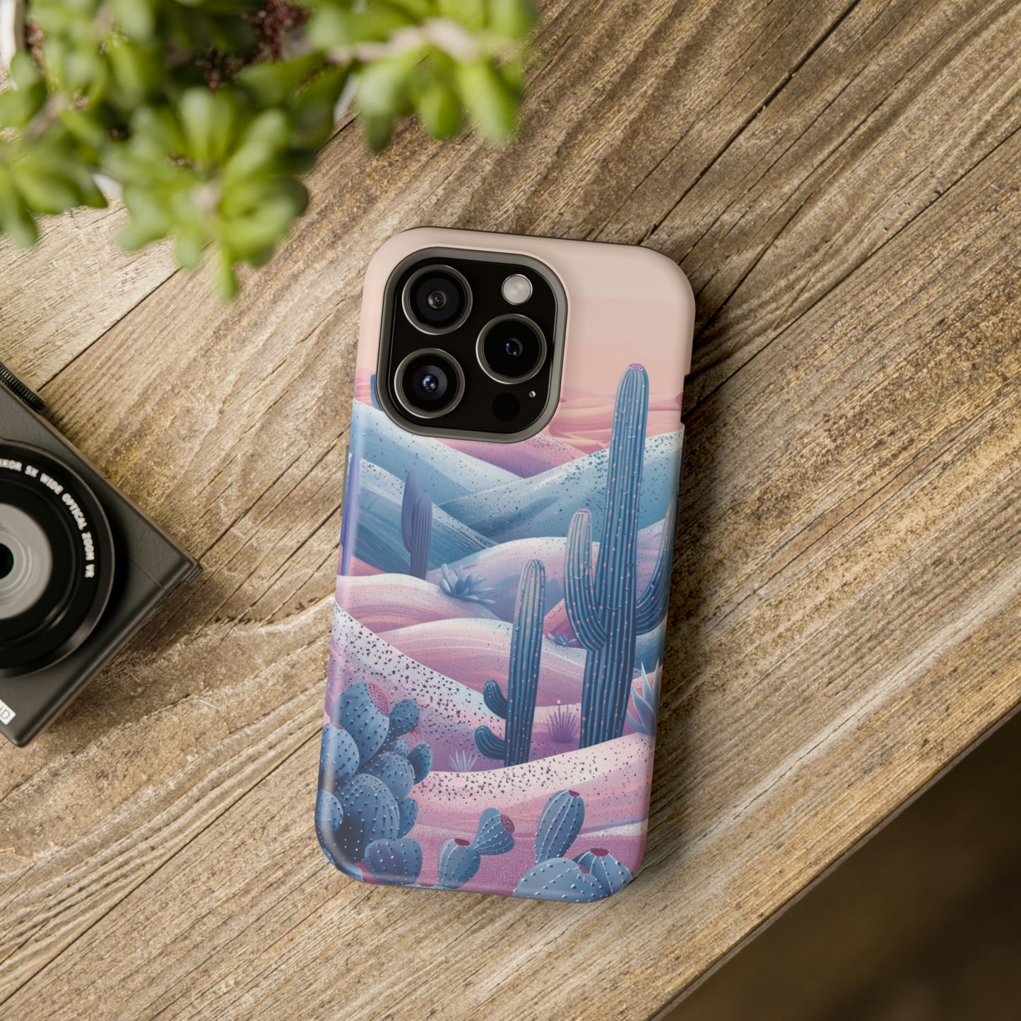 Desert Oasis MagSafe Case for iPhone – Cactus & Western Landscape Design for iPhone 15, 14 Pro Max, 13, and More!