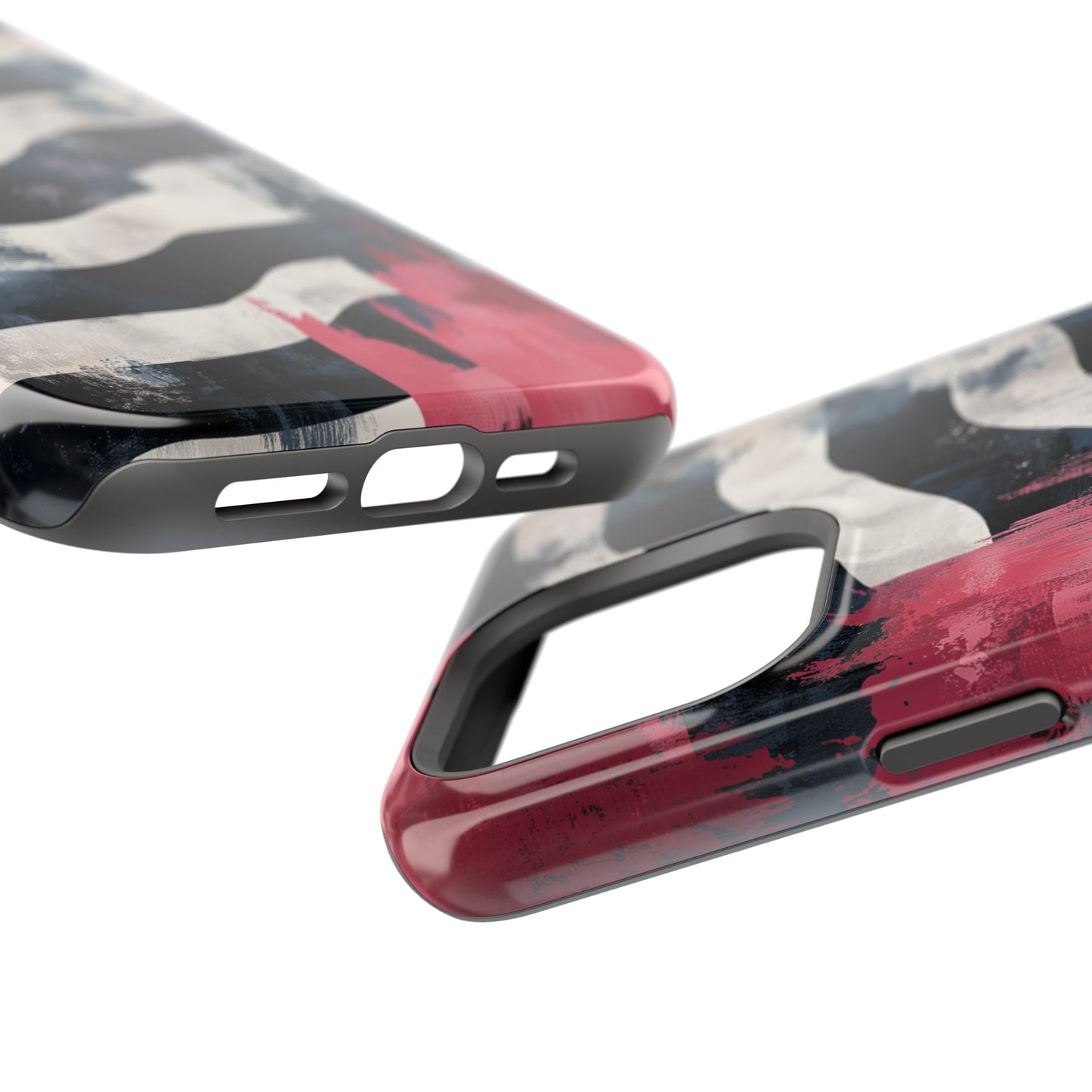 MagSafe iPhone Case: Blood Zebra – Bold Red & Black Pattern