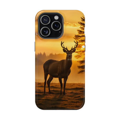 Sunset Majesty: Regal Stag – MagSafe iPhone Case