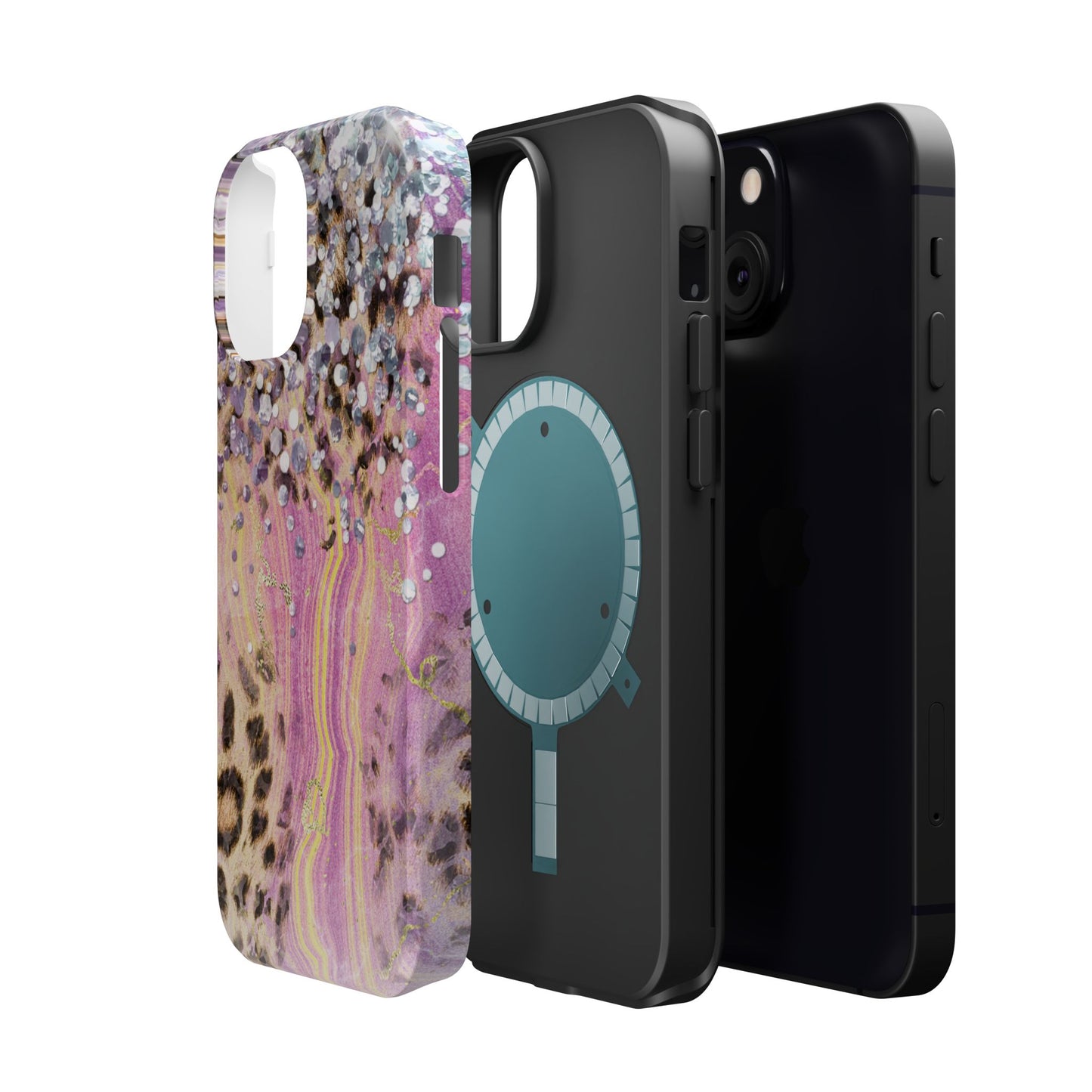 Glitter Glam Leopard – Magsafe iPhone Series Case