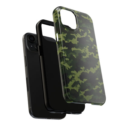 Dark Green Camouflage – iPhone Case, Rugged and Slim Design