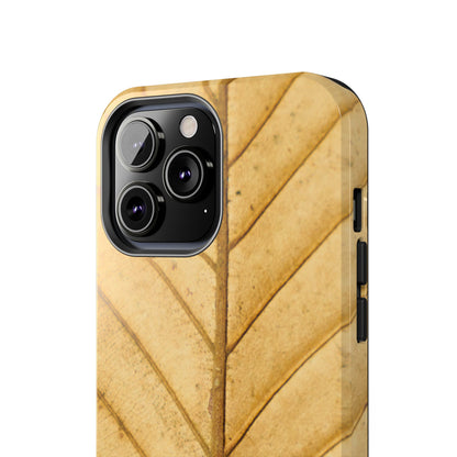 Golden Leaf Texture iPhone Case – Minimal Nature Design