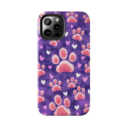 Bold Paw Print iPhone Case - Vibrant Pet-Themed Protective Cover