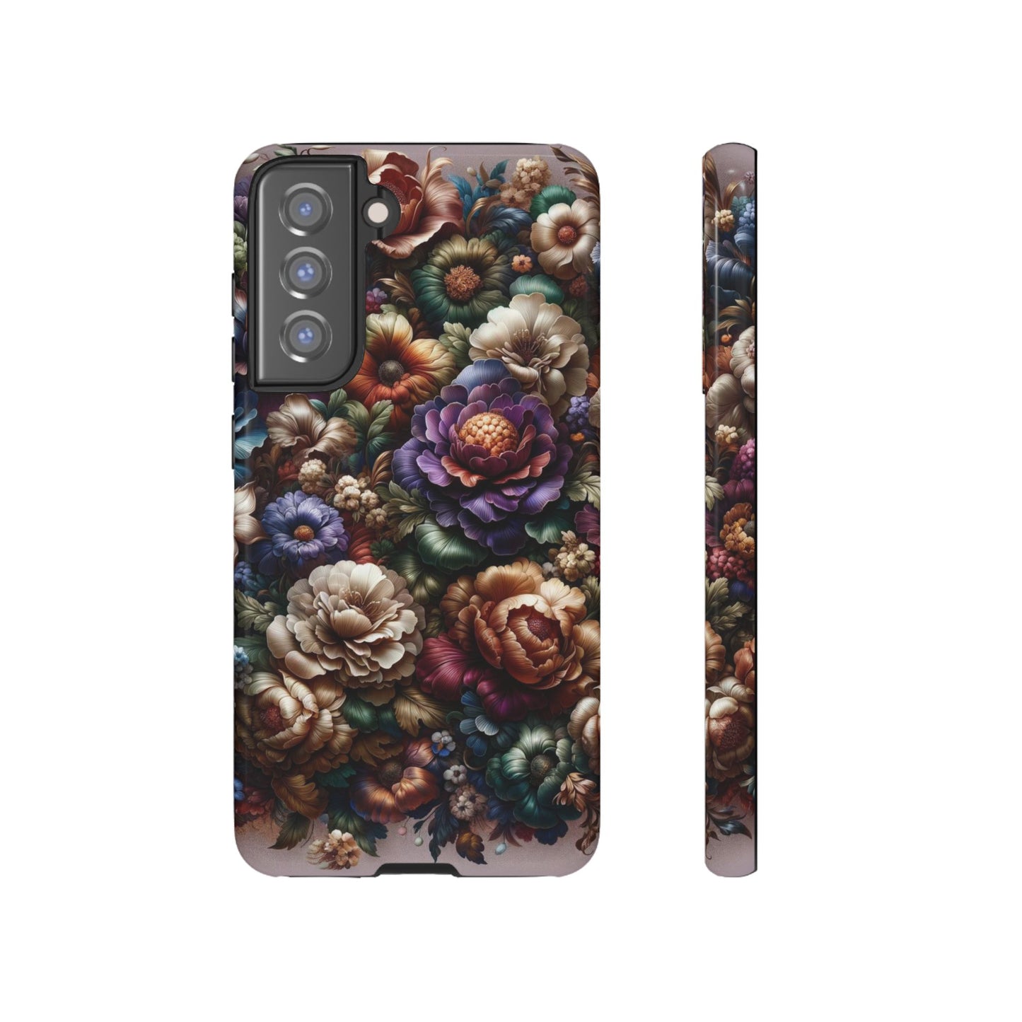 Floral Elegance For Samsung - Protective Dual-Layer Design with Vibrant Full-Wrap Print