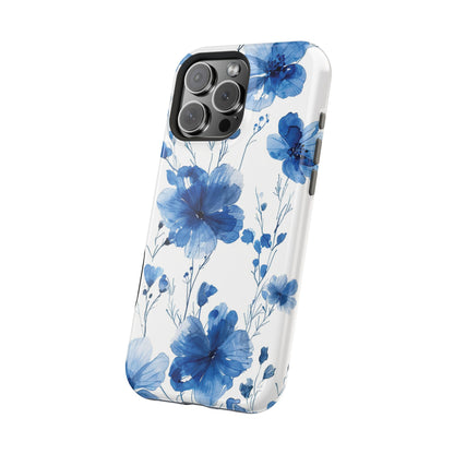 Ethereal Blue Blossoms iPhone Case