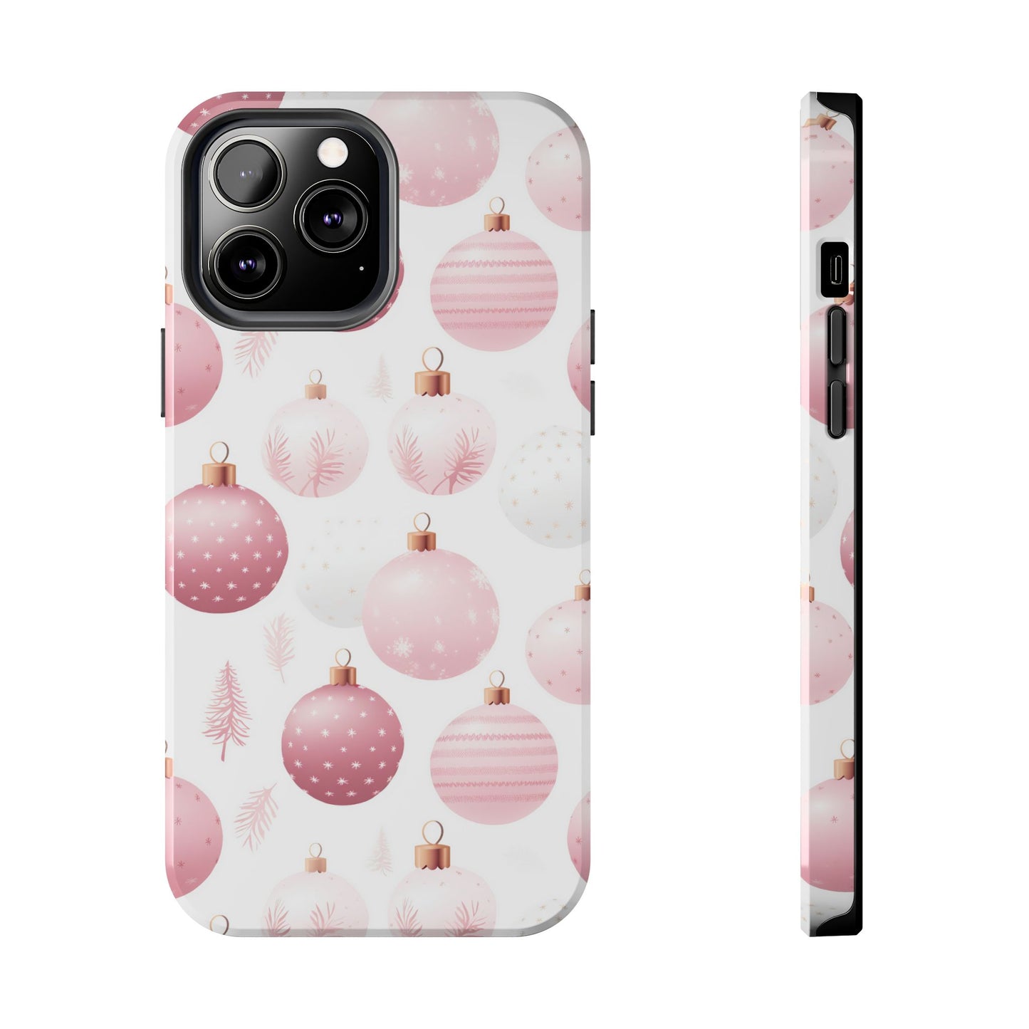 iPhone Case: Merry in Pink – Christmas Balls