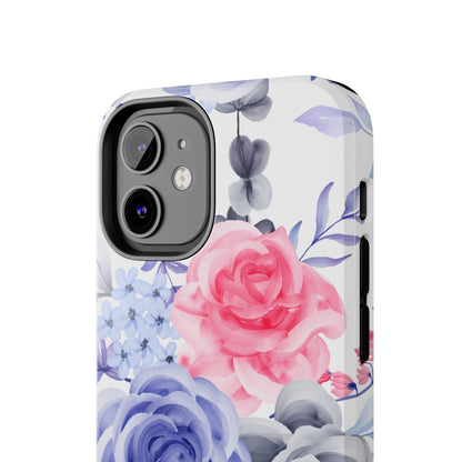 Elegant Blue Floral Watercolor Design – iPhone Case