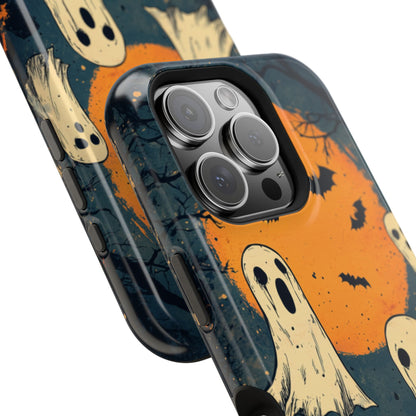 Haunted Ghosts & Full Moon MagSafe iPhone Case – Spooky Halloween Design