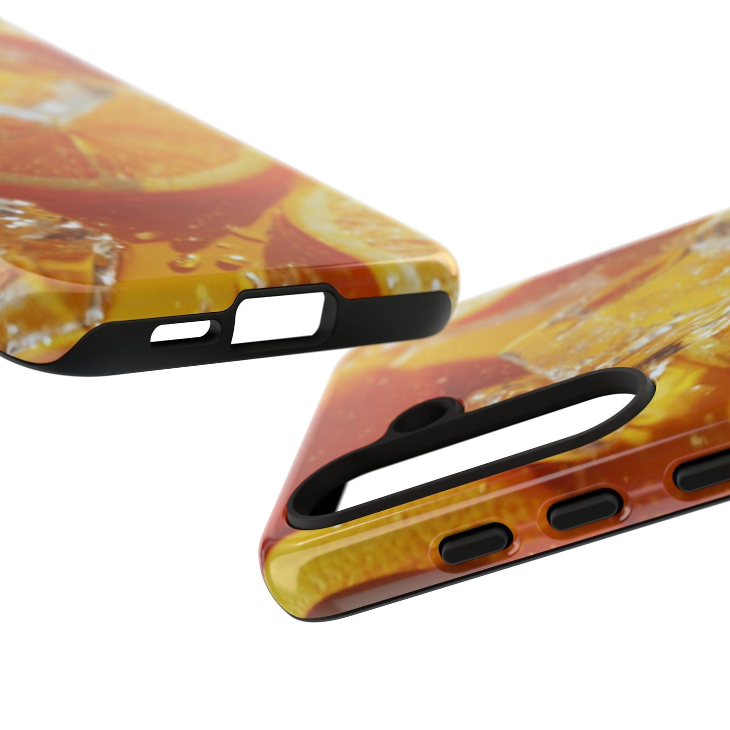 Citrus Orange Splash Samsung Galaxy Case – Dual-Layer Tough Protection, Vibrant Summer Design